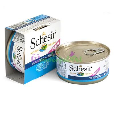 Влажный корм Schesir Tuna Aloe Puppy в желе 150 г