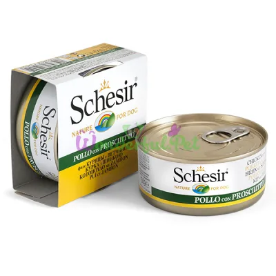 Влажный корм для собак Schesir Chicken Ham в желе 150 г