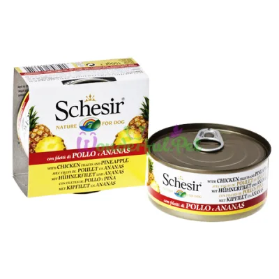 Влажный корм для собак Schesir Chicken Pineapple в желе 150 г