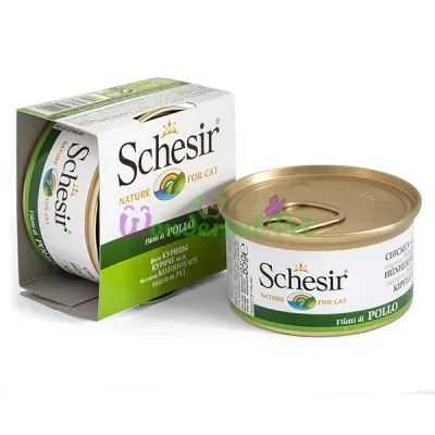 Влажный корм для кошек Schesir Chicken в желе 85 г