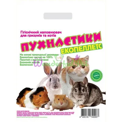 Древесный наполнитель Пушистики 3 кг