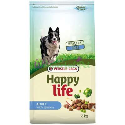 Сухой корм для взрослых собак всех пород Happy Life Adult Salmon 3 кг