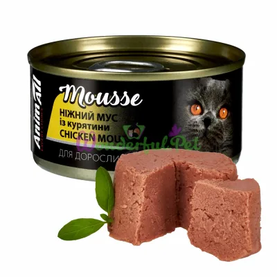 Влажный корм AnimAll Cat Mousse Chicken 80 г