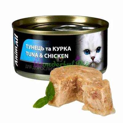 Влажный корм AnimAll Cat Wet Tuna Chicken 85 г