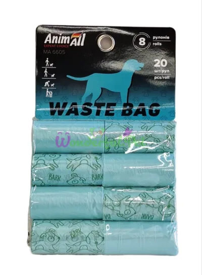 Сменные пакеты AnimAll Bags Biruza 8x20 шт