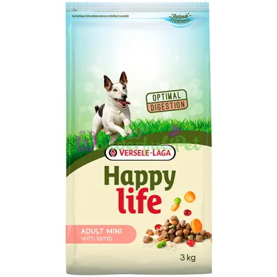 Сухой корм для взрослых собак Happy Life Мини со вкусом ягненка 3 кг