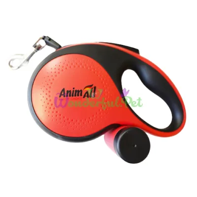 Повідець-рулетка AnimAll Red Tape з диспенсером XL до 50 кг 8 м