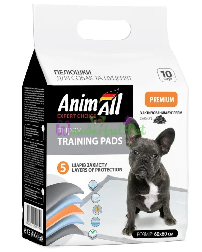 AnimAll Puppy Training Pads Carbon 60x60 cm 10 pcs