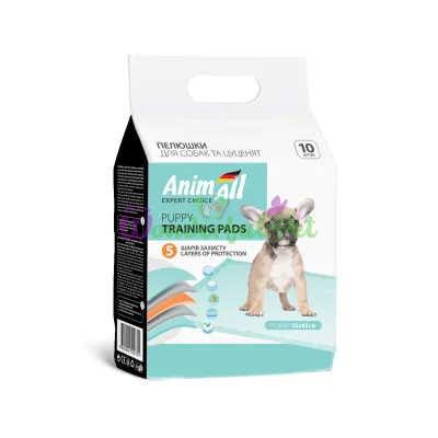 Пеленки AnimAll Puppy Training Pads 60х45 см 10 шт