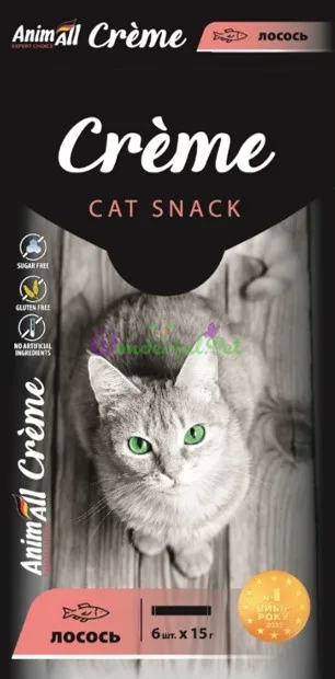 Ласощі AnimAll Crème Cat Snack Salmon 90 г
