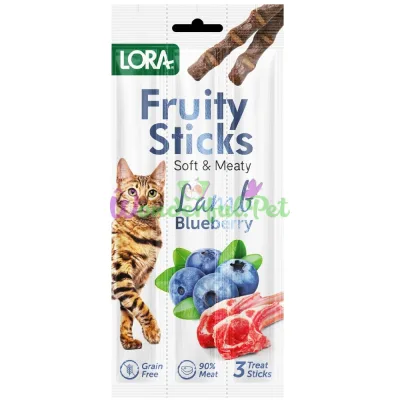 Лакомство для кошек LORA Fruity Sticks Lamb Blueberry 3х5 г