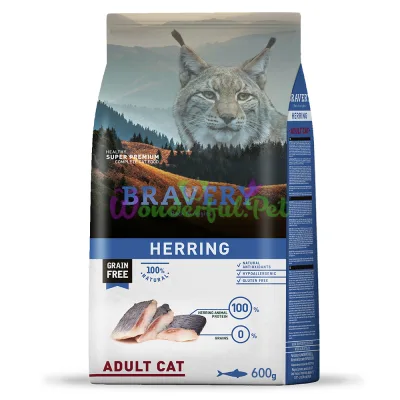 Сухой корм BRAVERY Cat Adult Herring 600 г