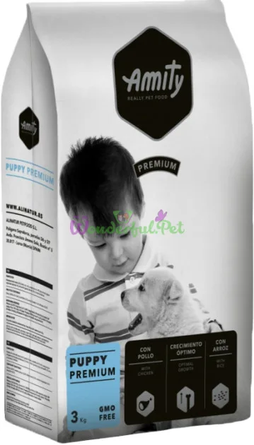 Корм для собак AMITY Puppy для цуценят усіх порід з куркою та рисом, 3 кг