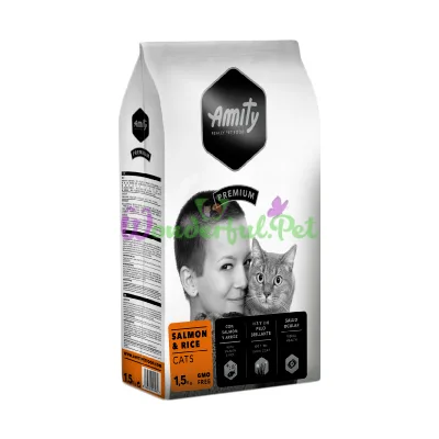 Cat food AMITY Salmon Rice, everyday, with salmon and rice, 1.5kg