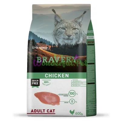 Сухой корм BRAVERY Cat Adult Chicken 600 г