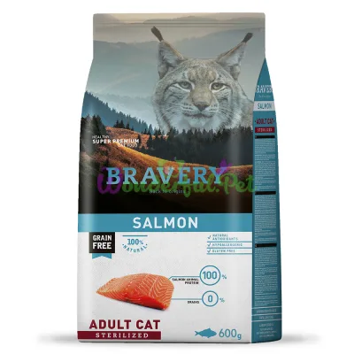 Сухой корм BRAVERY Cat Adult Sterilized Salmon 600 г
