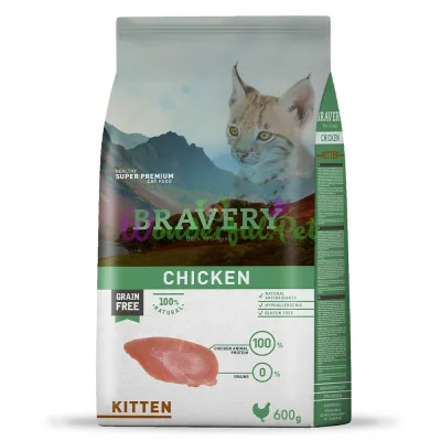Сухой корм BRAVERY Cat Kitten Chicken 600 г