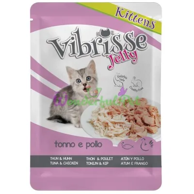 VIBRISSE JELLY pouch for kittens, tuna and chicken in jelly, 70 g (18 pcs/pack)