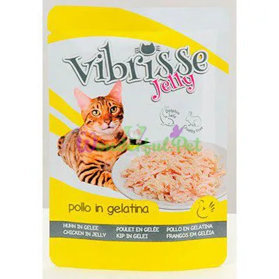 Пауч для кот. VIBRISSE JELLY, куриное филе в желе, 70г (18 шт.в упак.)