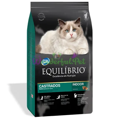 Сухой корм Equilibrio Cat для стерилизованных кошек и кастрированных котов старше 7-ми лет 500 г