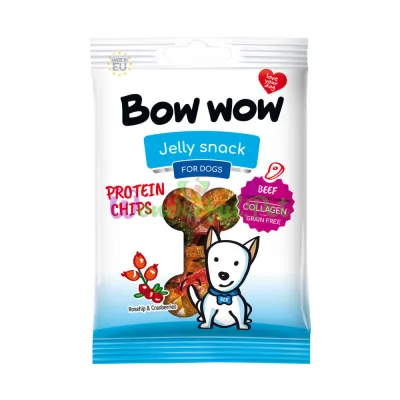 Ласощі Bow wow Jelly Snack Protein Chips Beef Cranberry Rosehip 60 г