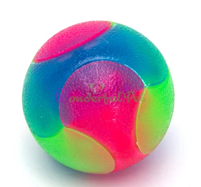 Nobleza Flashing Tri-Colored TPR LED Ball, 5 cm
