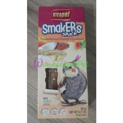 Колба Vitapol для попугаев со вкусом апельсина (2 шт) 90 г