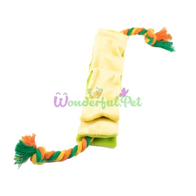 Іграшка мяка AGILITY для собак канат-шелестун, 50см жовтий