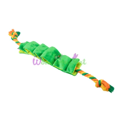 AGILITY Plush Rustling Rope Dog Toy, 50 cm Green