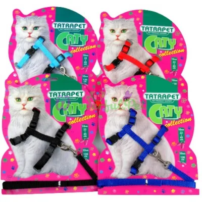 Caty Cat Harness and Leash Set Blue 25 cm