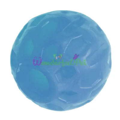 AGILITY Rubber Dog Ball with Hole 6 cm, Blue