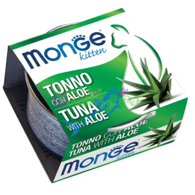 MONGE Fruits CAT Kitten WET Tuna Aloe Canned Food 80 g