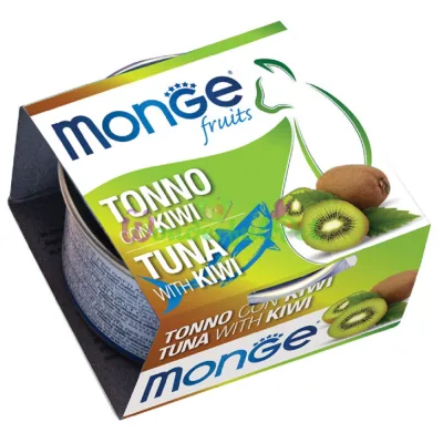 MONGE Fruits CAT WET Adult Tuna Kiwi Can 80 g