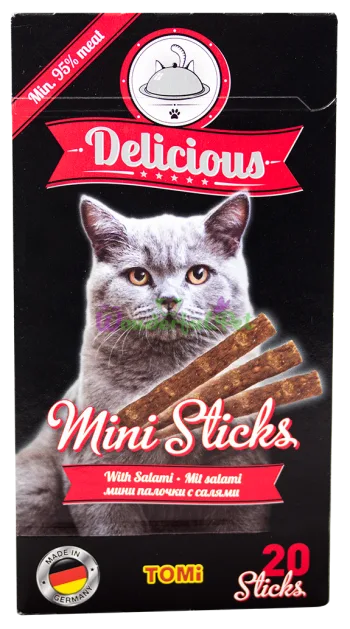 Лакомство для котов TOMi DELICIOUS Mini Sticks Salami 2 г