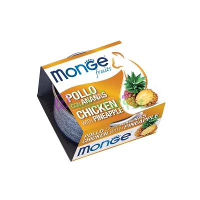 MONGE Fruits CAT WET Adult Chicken Pineapple Can 80 g