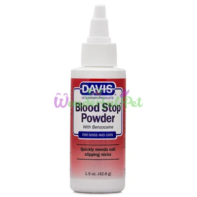 Кровоостанавливающий порошок с бензокаином для собак и котов Davis Blood Stop Powder 43 г