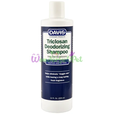 Дезодорирующий шампунь с триклозаном для собак и котов Davis Triclosan Deodorizing Shampoo концентрат 355 мл