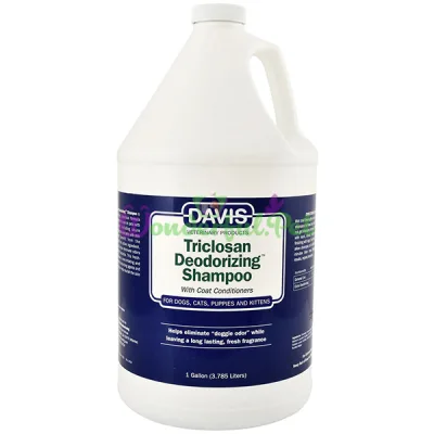 Дезодорирующий шампунь с триклозаном для собак и котов Davis Triclosan Deodorizing Shampoo концентрат 3.8 л
