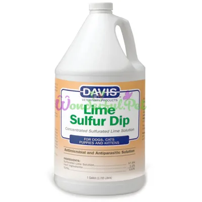 Антимикробное и антипаразитарное средство для собак и котов Davis Lime Sulfur Dip концентрат 3.8 л