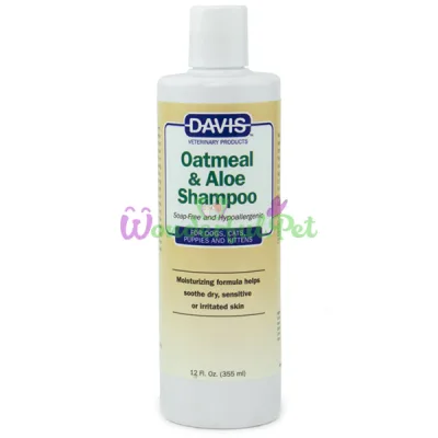 Гипоаллергенный шампунь для собак и котов Davis Oatmeal Aloe Shampoo концентрат 355 мл