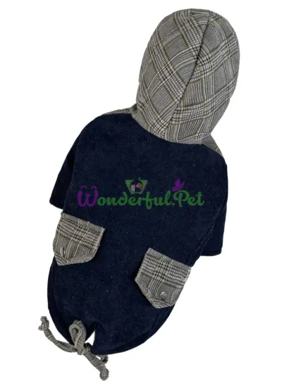 Dogs Bomba Blue Velvet Dog Parka 30 cm