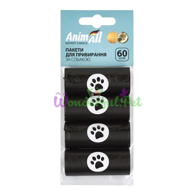 Сменные пакеты AnimAll Bags Black 4x15 шт