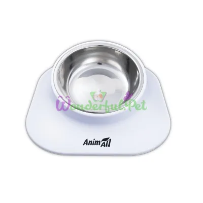 Миска на подставке AnimAll Bowl Metal White 420 мл