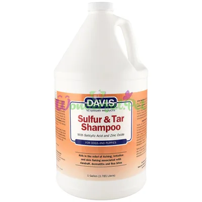 Шампунь с серой и дегтем для собак Davis Sulfur Tar Shampoo 3.8 л