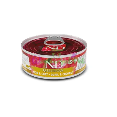 Farmina Cat ND Quinoa Skin Coat GF Adult Quail Coconut 80 g