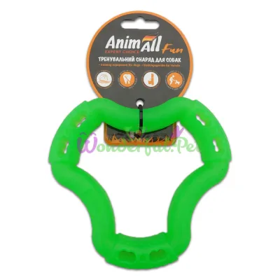 Игрушка для собак AnimAll Fun кольцо 6 сторон зеленое 15 см