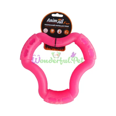 Игрушка для собак AnimAll Fun кольцо 6 сторон коралловое 20 см