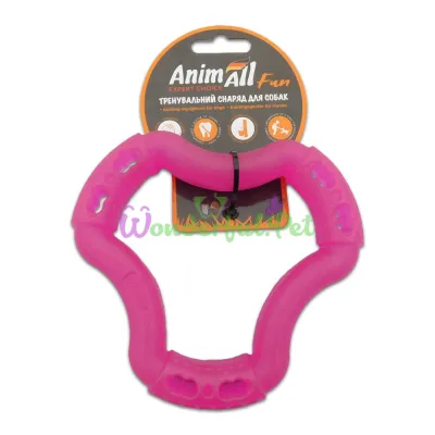 Игрушка для собак AnimAll Fun кольцо 6 сторон фиолетовое 15 см
