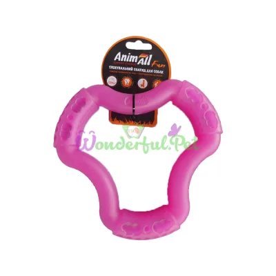 AnimAll Fun 6-Sided Ring Dog Toy Purple 20 cm