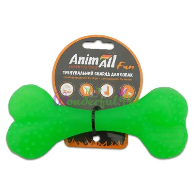 Игрушка для собак AnimAll Fun зеленая кость 15 см